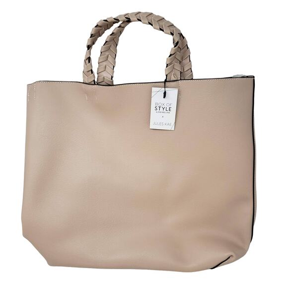NEW! Jules Kay Vegan Tote Braided Handle Adjustable Strap - Picture 1 of 6
